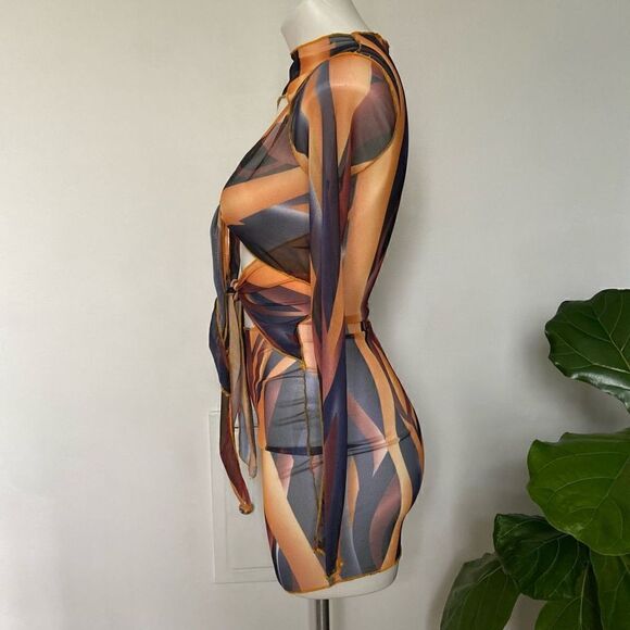 Fashion Nova All Talk Mesh Mini Dress - Picture 7 of 10